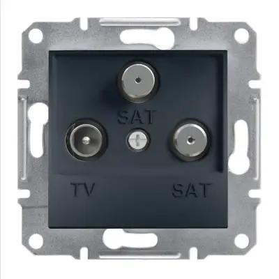 Schneider Electric - EPH3600171 - Asfora TV/SAT/SAT Socket Ending 1dB Anth - 1