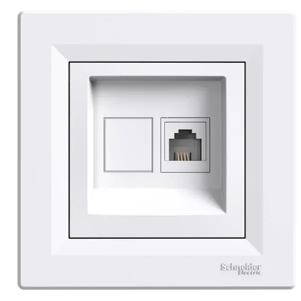 Schneider Electric - EPH4100121 - Asfora RJ11 Telephone Socket White - 1