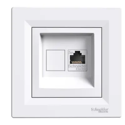 Schneider Electric - EPH4370521 - Asfora RJ45 Empty Data Skt w/o Frm White - 1