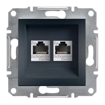 Schneider Electric - EPH4400171 - Asfora 2xRJ45 Cat5e UTP Data Socket Ant - 1