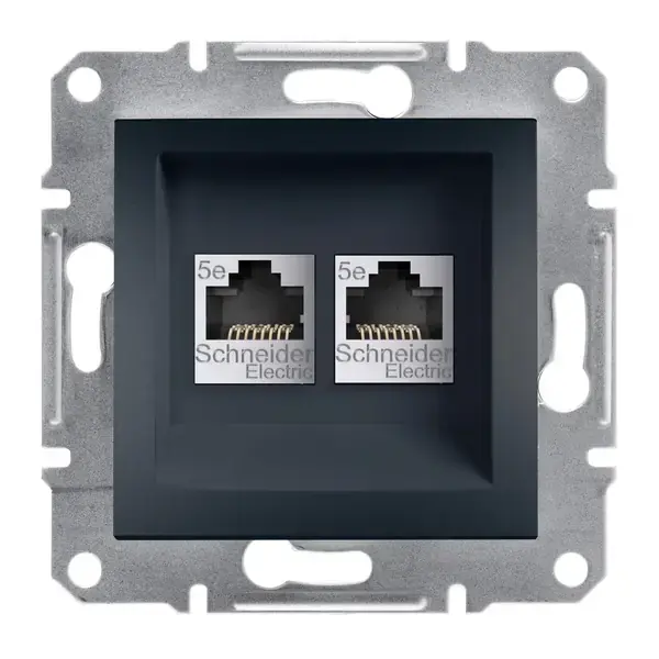 Schneider Electric - EPH4400171 - Asfora 2xRJ45 Cat5e UTP Data Socket Ant - 1