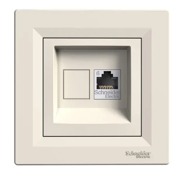 Schneider Electric - EPH4700123 - Asfora RJ45 Cat6 UTP Data Socket Cream - 1
