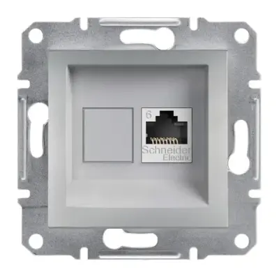 Schneider Electric - EPH4700161 - Asfora RJ45 Cat6 UTP Data Socket Alum - 1