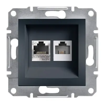 Schneider Electric - EPH4900171 - Asfora RJ45+RJ12 Cat5e UTP Data Skt Ant - 1