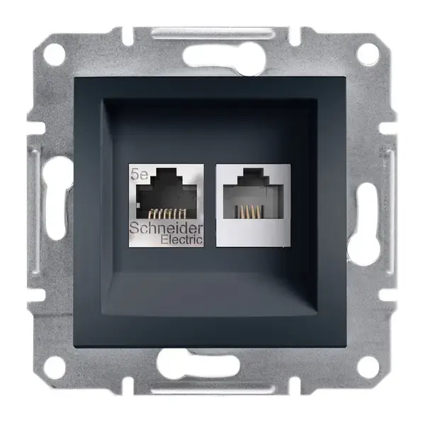 Schneider Electric - EPH4900171 - Asfora RJ45+RJ12 Cat5e UTP Data Skt Ant - 1