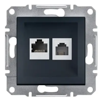 Schneider Electric - EPH5200171 - Asfora RJ45+RJ11 Cat6 UTP Data Skt Ant - 1