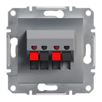 Schneider Electric - EPH5700162 - Asfora 2xLoudspeaker Outlet Steel - 1
