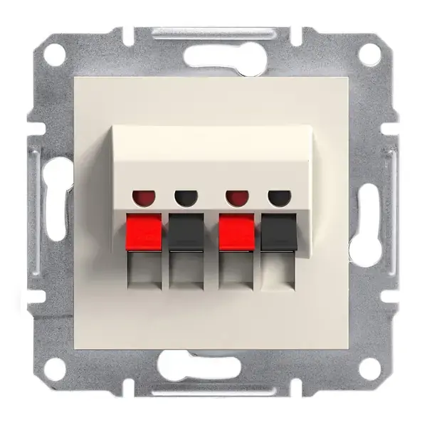 Schneider Electric - EPH5770123 - Asfora 2xLoudspeaker Outlet w/o Frm Crm - 1