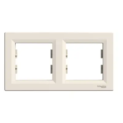 Schneider Electric - EPH5800223 - Asfora 2-gang Horizontal Frame Cream - 1