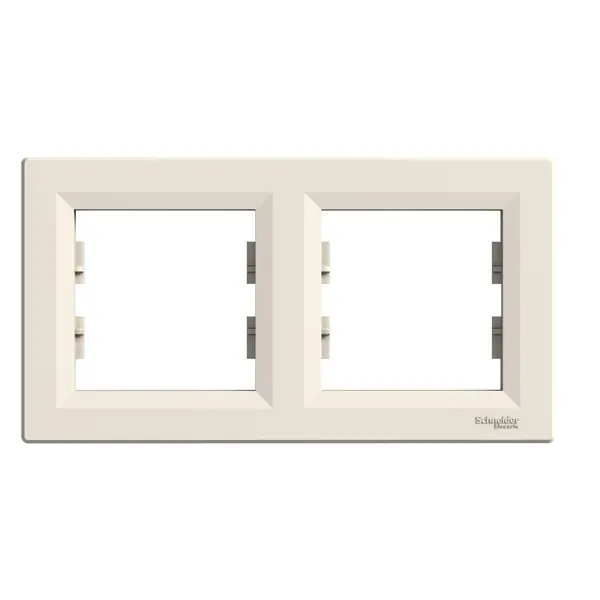 Schneider Electric - EPH5800223 - Asfora 2-gang Horizontal Frame Cream - 1