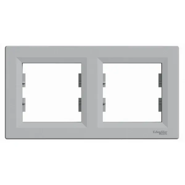 Schneider Electric - EPH5800261 - Asfora 2-gang Horizontal Frame Alm - 1