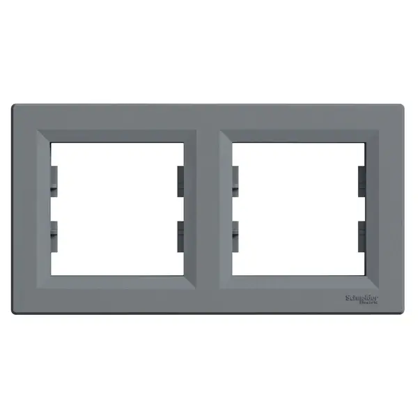 Schneider Electric - EPH5800262 - Asfora 2-gang Horizontal Frame Steel - 1