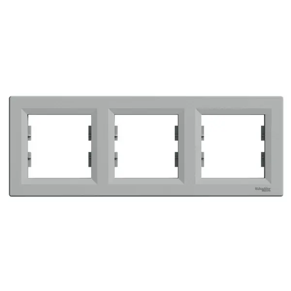 Schneider Electric - EPH5800361 - Asfora 3-gang Horizontal Frame Alm - 1