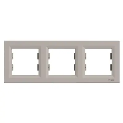 Schneider Electric - EPH5800369 - Asfora 3-gang Horizontal Frame Bronz - 1