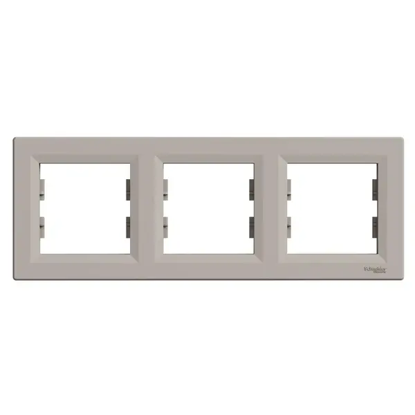 Schneider Electric - EPH5800369 - Asfora 3-gang Horizontal Frame Bronz - 1
