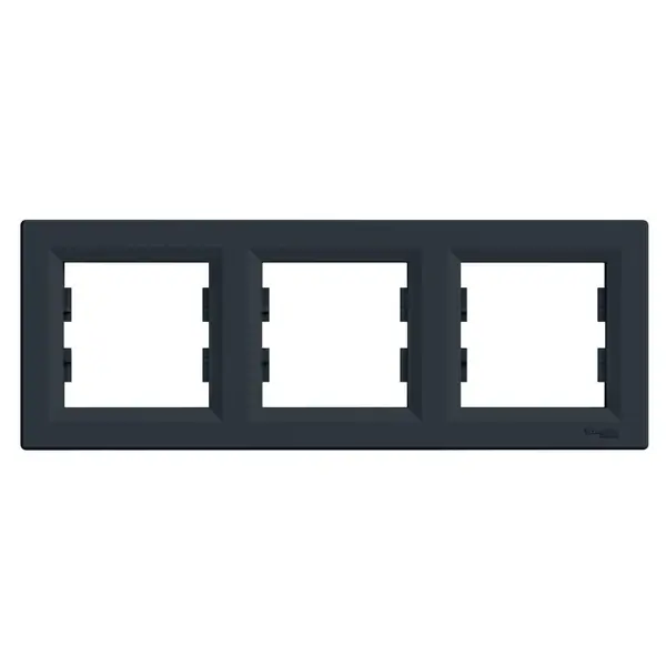 Schneider Electric - EPH5800371 - Asfora 3-gang Horizontal Frame Ant - 1