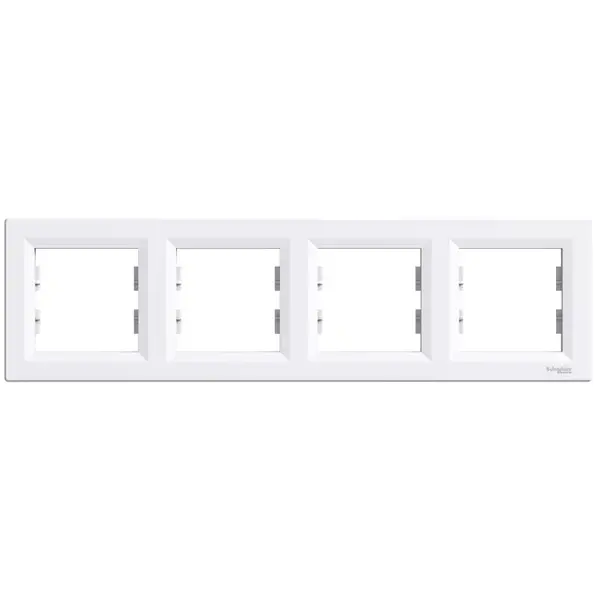 Schneider Electric - EPH5800421 - Asfora 4-gang Horizontal Frame White - 1