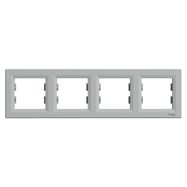 Schneider Electric - EPH5800461 - Asfora 4-gang Horizontal Frame Alum - 1