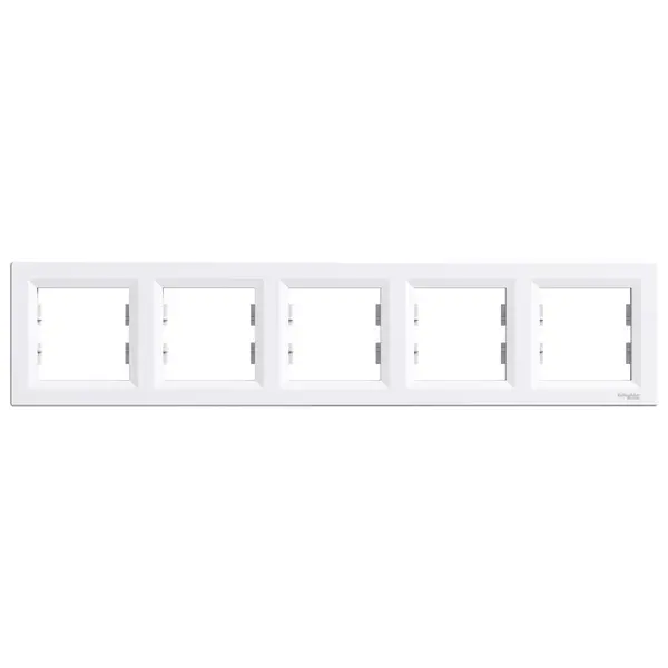 Schneider Electric - EPH5800521 - Asfora 5-gang Horizontal Frame White - 1