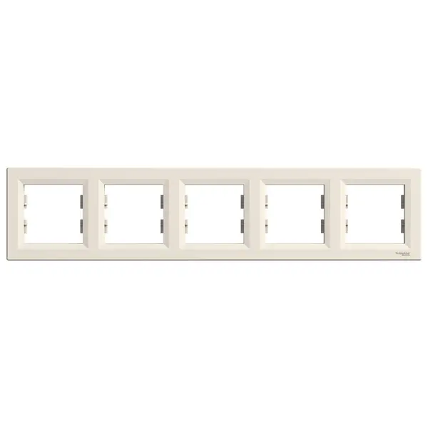 Schneider Electric - EPH5800523 - Asfora 5-gang Horizontal Frame Cream - 1