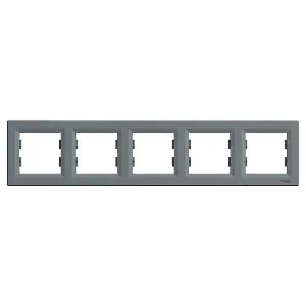 Schneider Electric - EPH5800562 - Asfora 5-gang Horizontal Frame Steel - 1
