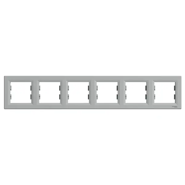 Schneider Electric - EPH5800661 - Asfora 6-gang Horizontal Frame Alum - 1