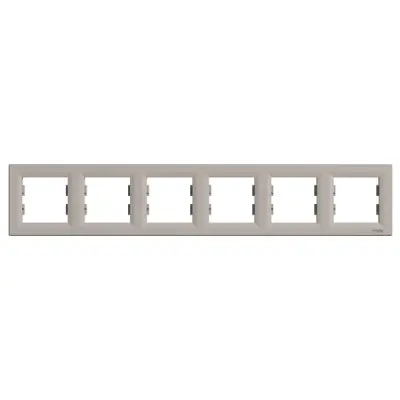 Schneider Electric - EPH5800669 - Asfora 6-gang Horizontal Frame Bronz - 1