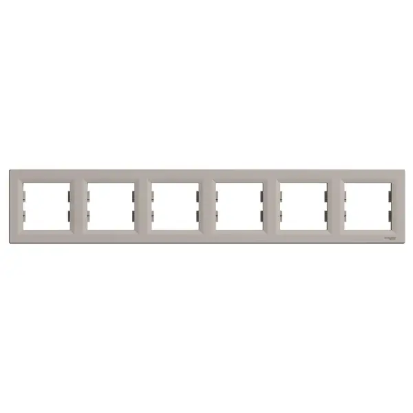 Schneider Electric - EPH5800669 - Asfora 6-gang Horizontal Frame Bronz - 1