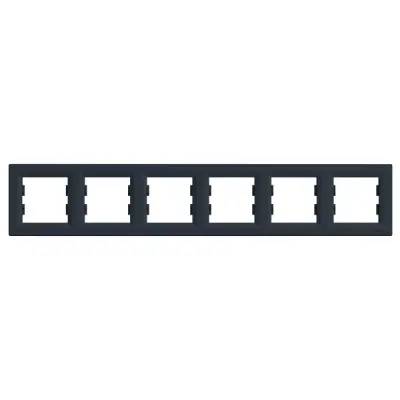 Schneider Electric - EPH5800671 - Asfora 6-gang Horizontal Frame Ant - 1