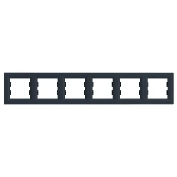 Schneider Electric - EPH5800671 - Asfora 6-gang Horizontal Frame Ant - 1