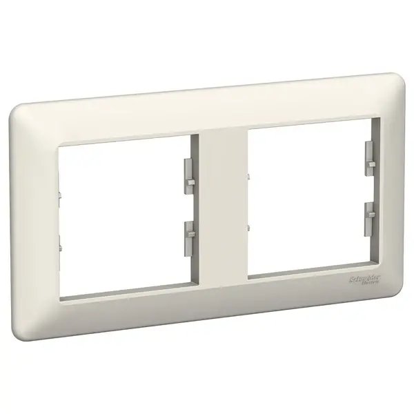 Schneider Electric - EPH5805223 - Asfora EM 2-gang Horizontal Frame Cream - 1