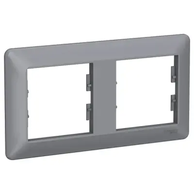Schneider Electric - EPH5805262 - Asfora EM 2-gang Horizontal Frame Steel - 1