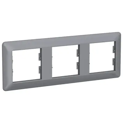 Schneider Electric - EPH5805362 - Asfora EM 3-gang Horizontal Frame Steel - 1