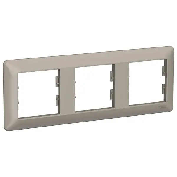 Schneider Electric - EPH5805369 - Asfora EM 3-gang Horizontal Frame Bronz - 1