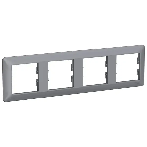 Schneider Electric - EPH5805462 - Asfora EM 4-gang Horizontal Frame Steel - 1