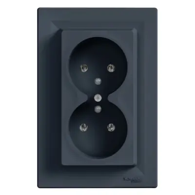 Schneider Electric - EPH9800271 - Asfora Double SO pin-earth PL std anth. - 1