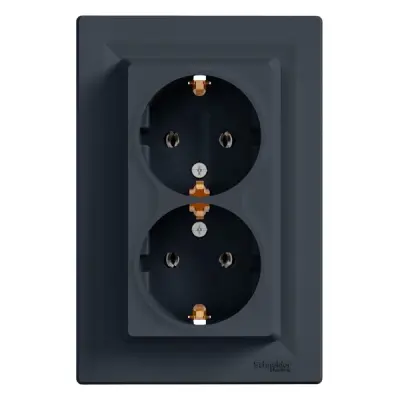Schneider Electric - EPH9900171 - Asfora Double SO side-earth anthracite - 1
