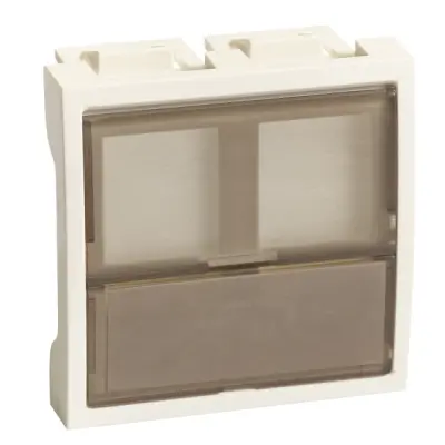 Schneider Electric - ETK45245E - 45x45 RJ45 Empty Double Socket Outlet - 1