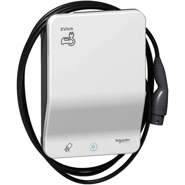 Schneider Electric - EVB1A7PCRI - EVLINK SMART WALLBOX 7 KW CABLE T2 RFID - 1