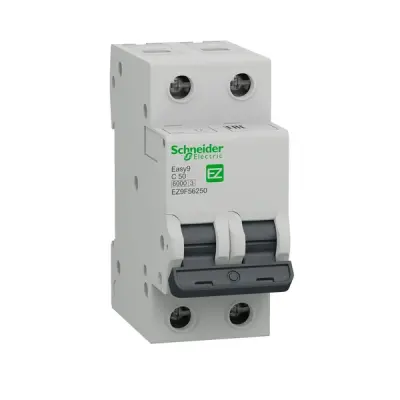 Schneider Electric - EZ9F56250 - Easy9 MCB 2P 50A C 6000A 230V - 1