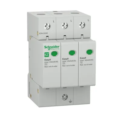 Schneider Electric - EZ9L33345 - Easy9 Surge Arrestor T2 3P 45kA 400V - 1