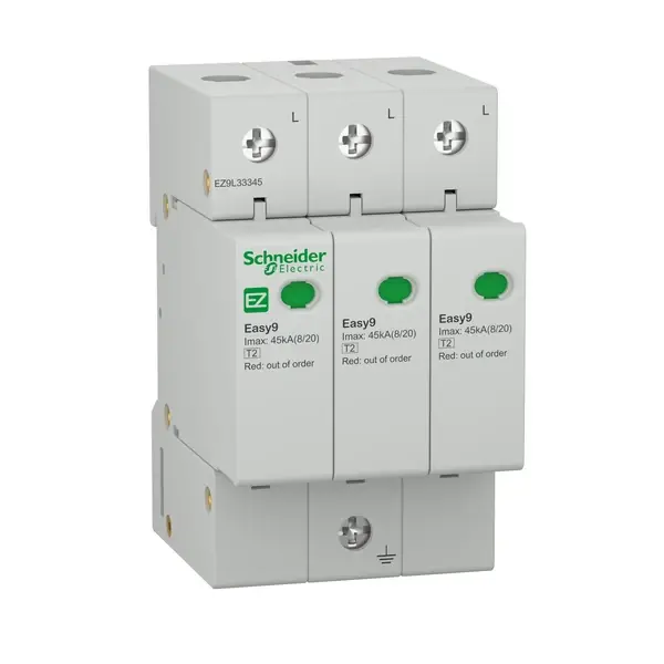 Schneider Electric - EZ9L33345 - Easy9 Surge Arrestor T2 3P 45kA 400V - 1