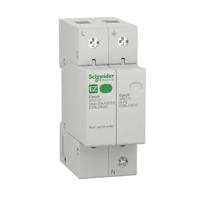 Schneider Electric - EZ9L33620 - Easy9 Surge Arrestor 1P-N 20kA - 1