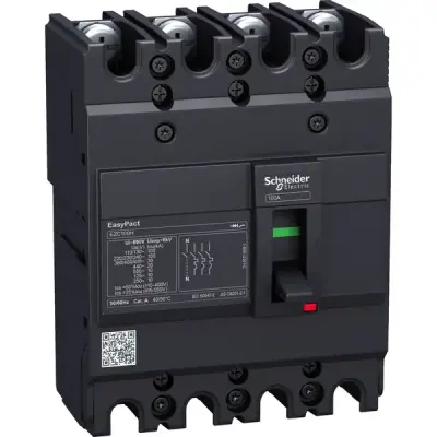 Schneider Electric - EZC100H4100 - EZC100H 30KA 4P3D 100A - 1