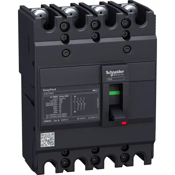 Schneider Electric - EZC100H4100 - EZC100H 30KA 4P3D 100A - 1