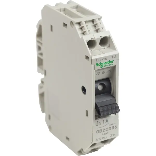 Schneider Electric - GB2CD06 - THERMAL MAGNETIC CKT BREAKER 1A 1P+N - 1