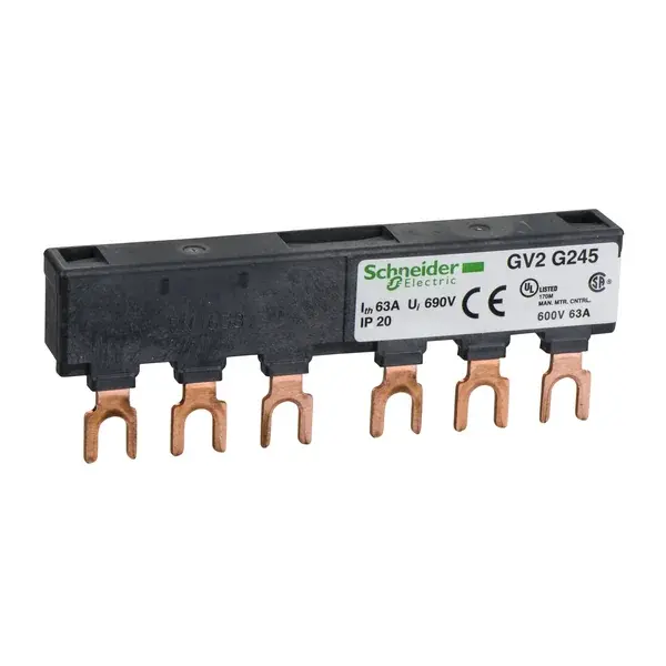 Schneider Electric - GV2G245 - Linergy FT - Busbar - 63 A - 2 tap-offs - 1