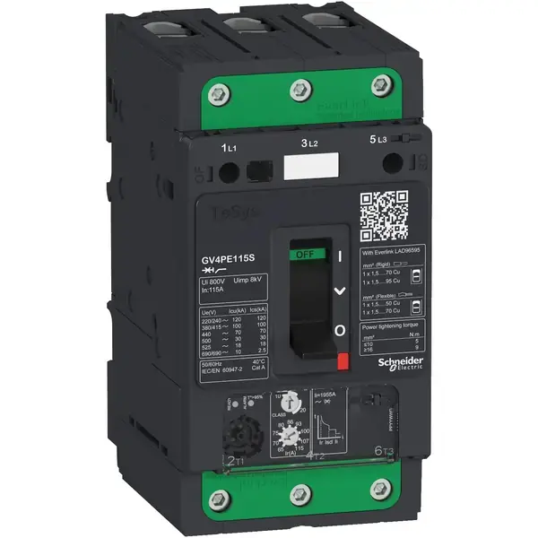Schneider Electric - GV4PE115N - MotBreak GV4PE Therm/Mag 115A 50kA Elink - 1