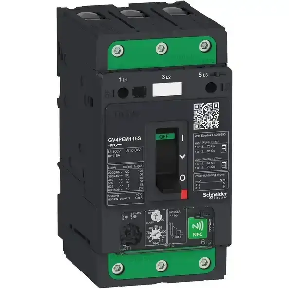 Schneider Electric - GV4PEM115S - Motor Breaker GV4PE Mul 115A 100kA Elink - 1