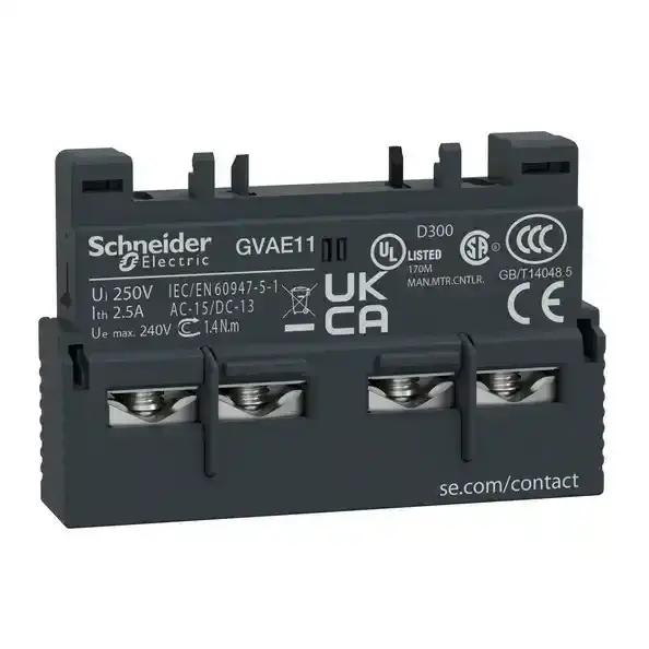 Schneider Electric - GVAE11 - TeSys GV2 & GV3 - aux contact - 1 NO + 1 - 1